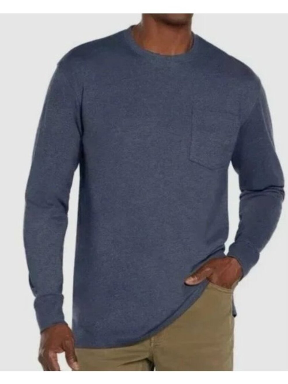 Woolrich Long Sleeve Pocket Tee Size Large Mens Long Sleeve Blue NWT